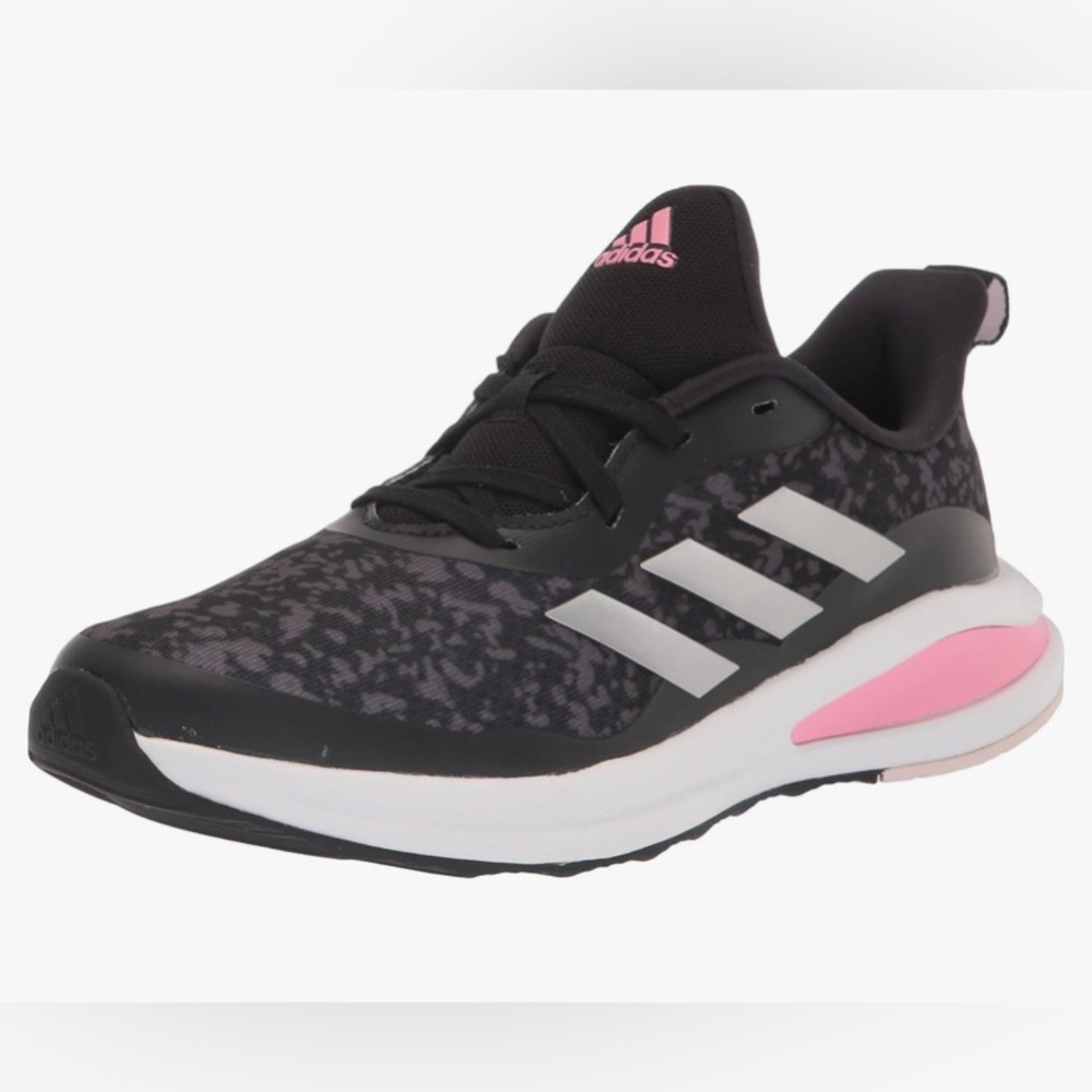 Adidas, Size 12 1/2, Black and pink